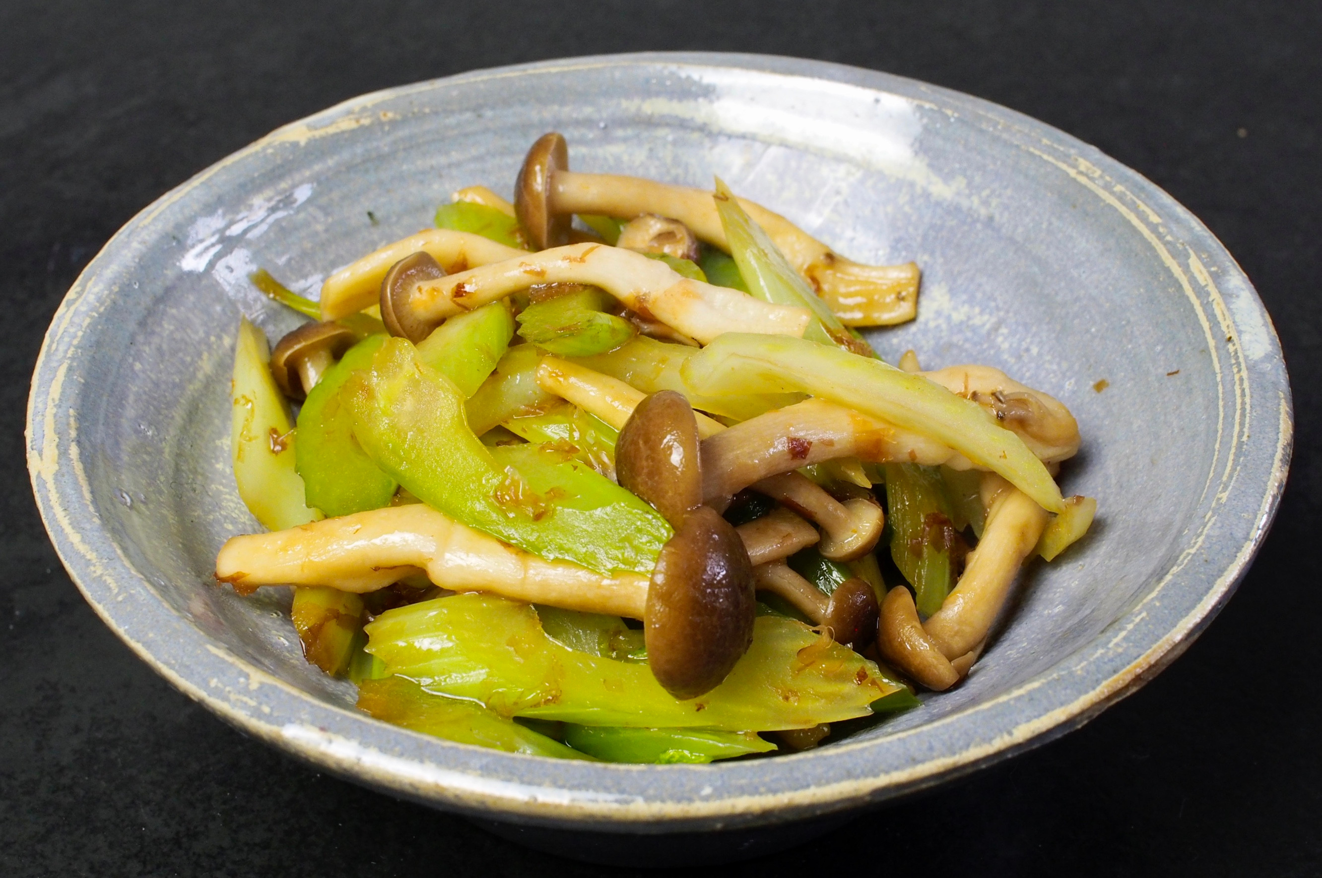 Pan fried Celery & Shimeji